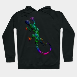 Boho Tribal Colorful Gecko Hoodie